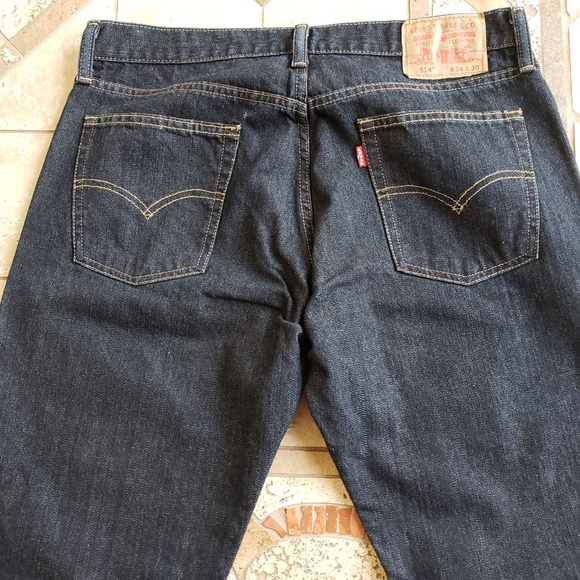 LEVI'S MENS 514 STRAIGHT JEANS:PRE-OWNED 34 X 30 (PAIR #1) - Picture 11 of 14